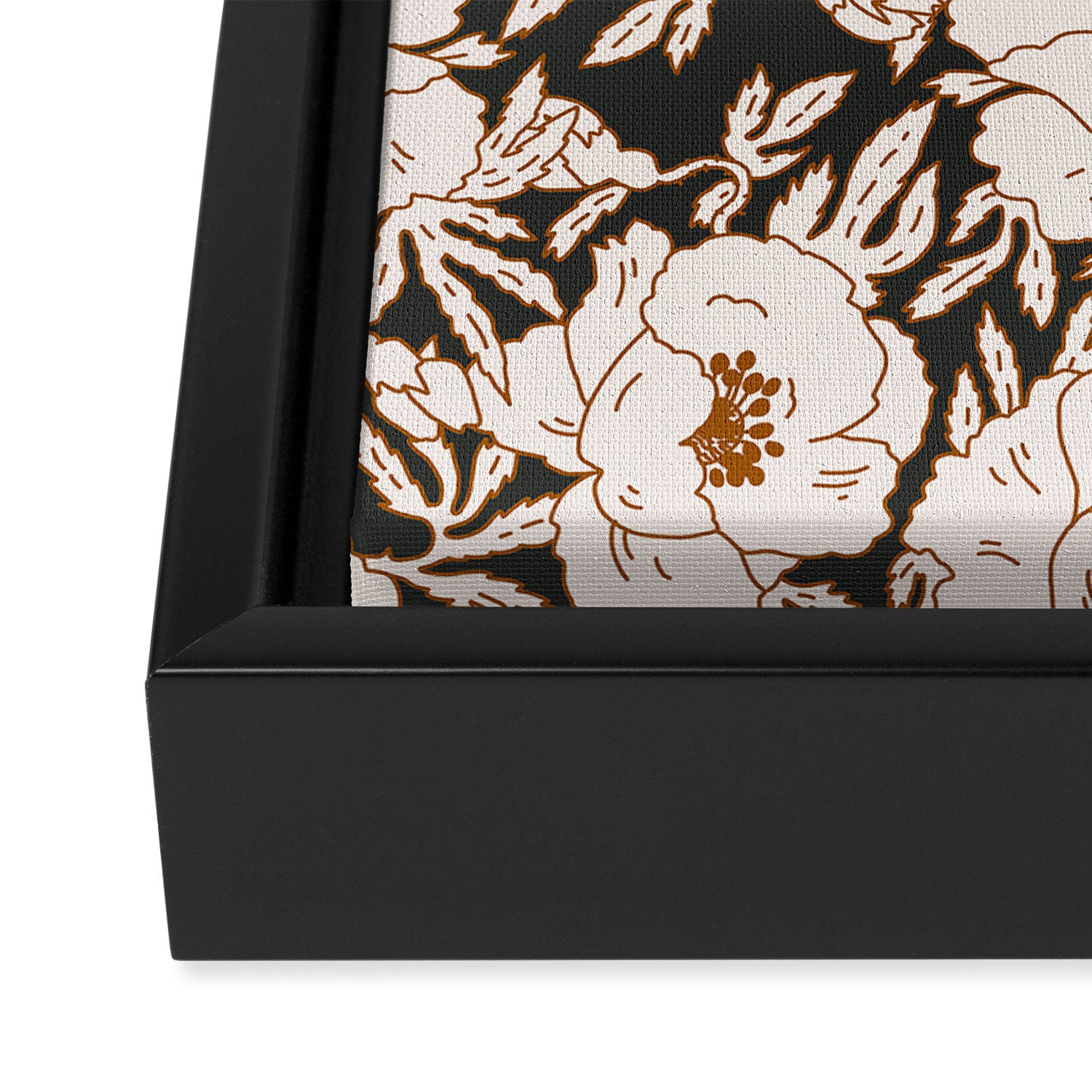 INDRA POPPY DARK Framed Canvas Print Gallery Image 3