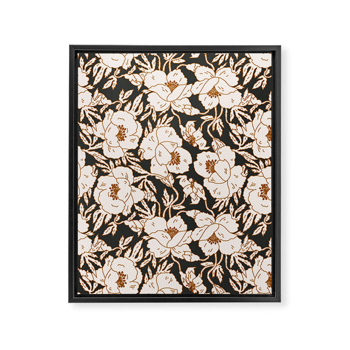 INDRA POPPY DARK Framed Canvas Print Gallery Image 1