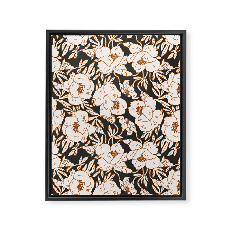INDRA POPPY DARK Framed Canvas Print Gallery Image 8
