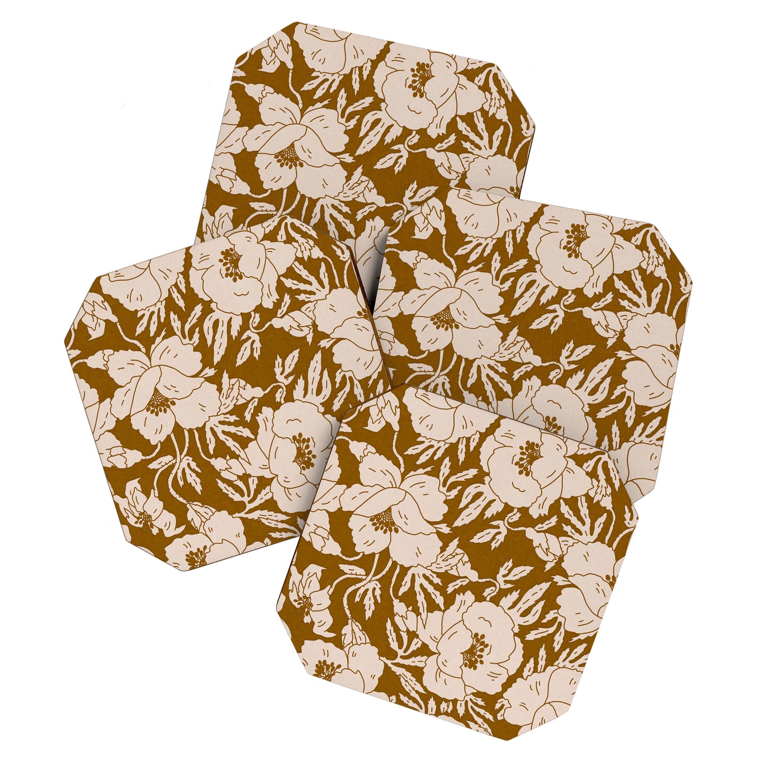 INDRA POPPY OCHRE Coaster Gallery Image 1