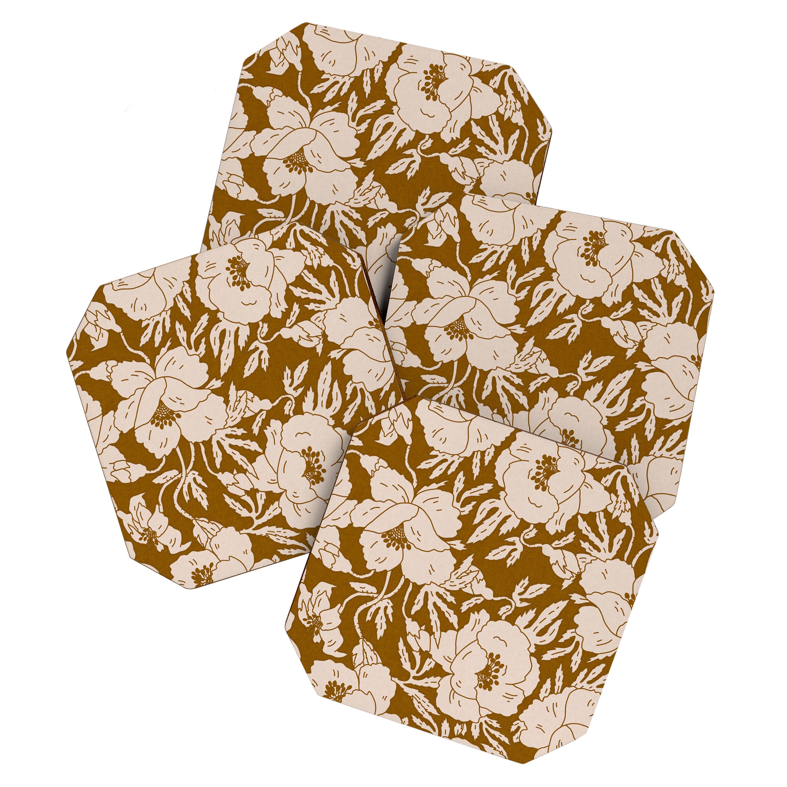 INDRA POPPY OCHRE Coaster Gallery Image 1