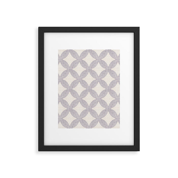JUNGLIA WEAVE SLATE Framed Art Print Gallery Image 1