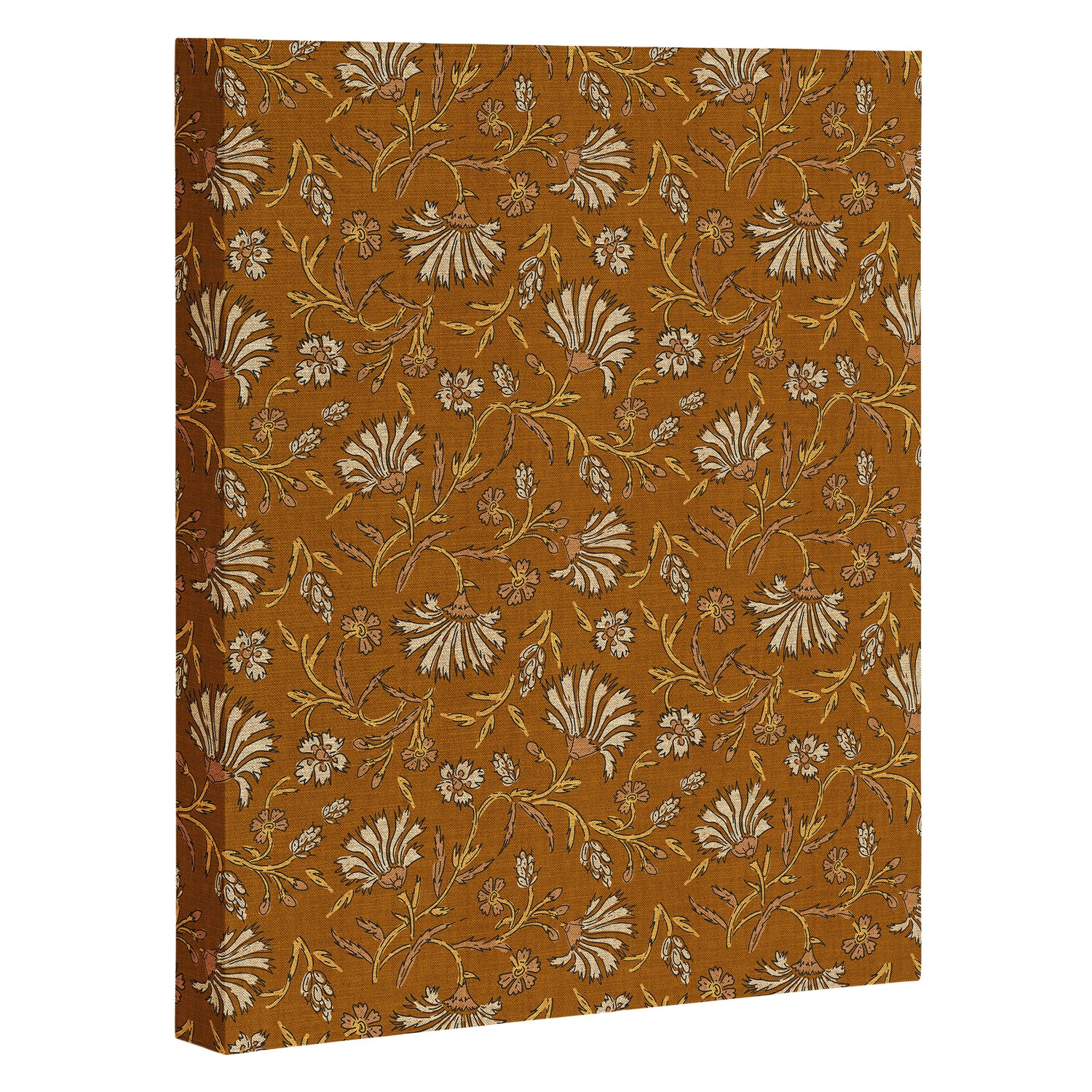 KALAMI FLORAL MUSTARD Canvas Print Gallery Image 3
