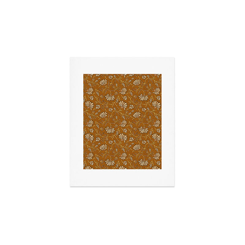 KALAMI FLORAL MUSTARD Art Print Gallery Image 1