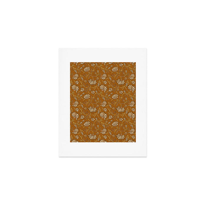 KALAMI FLORAL MUSTARD Art Print Gallery Image 1