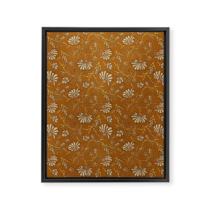 KALAMI FLORAL MUSTARD Framed Canvas Print Gallery Image 8