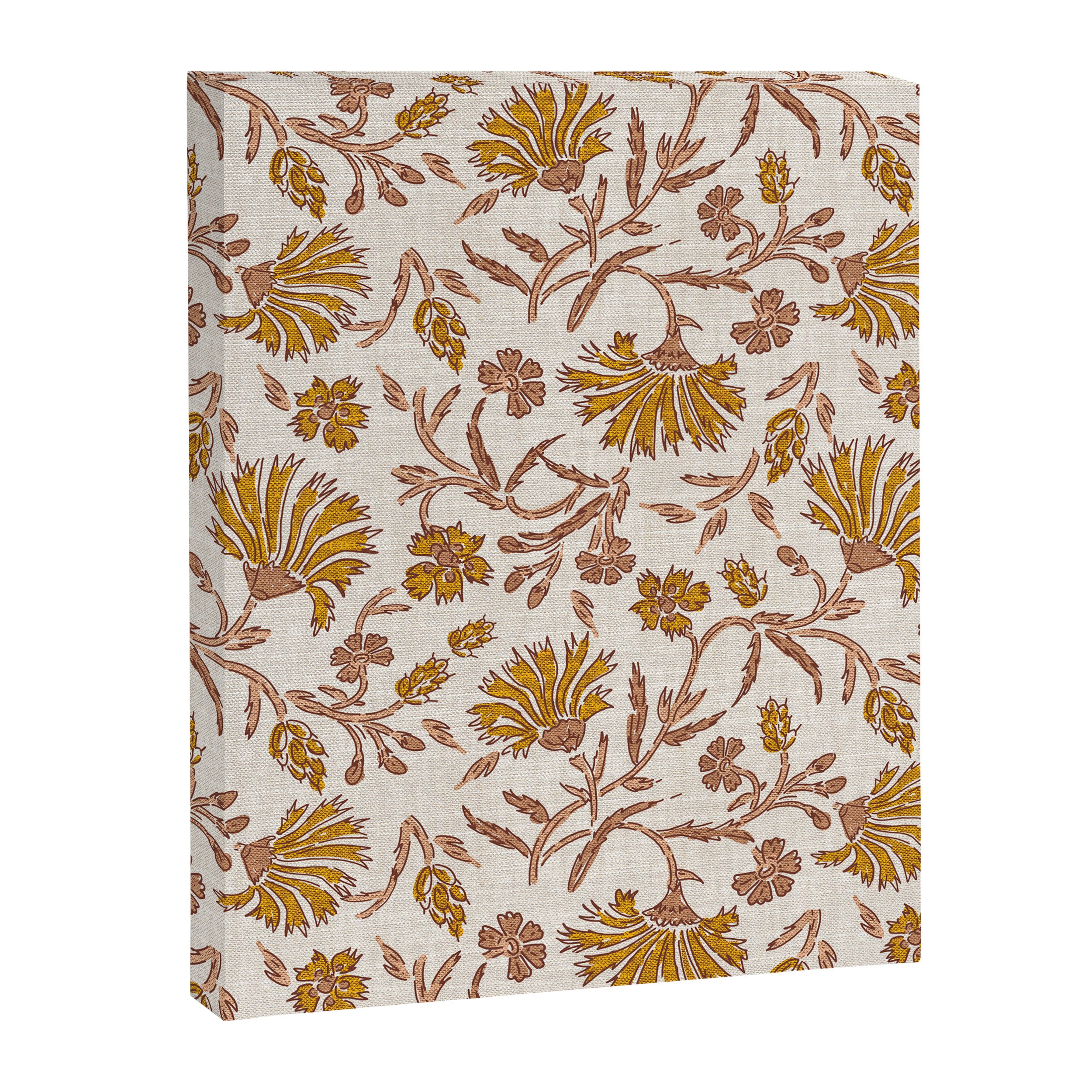 KALAMI FLORAL MUSTARD Canvas Print Gallery Image 8