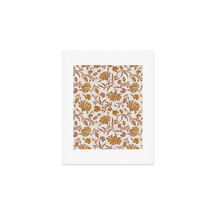 KALAMI FLORAL MUSTARD Art Print Gallery Image 1