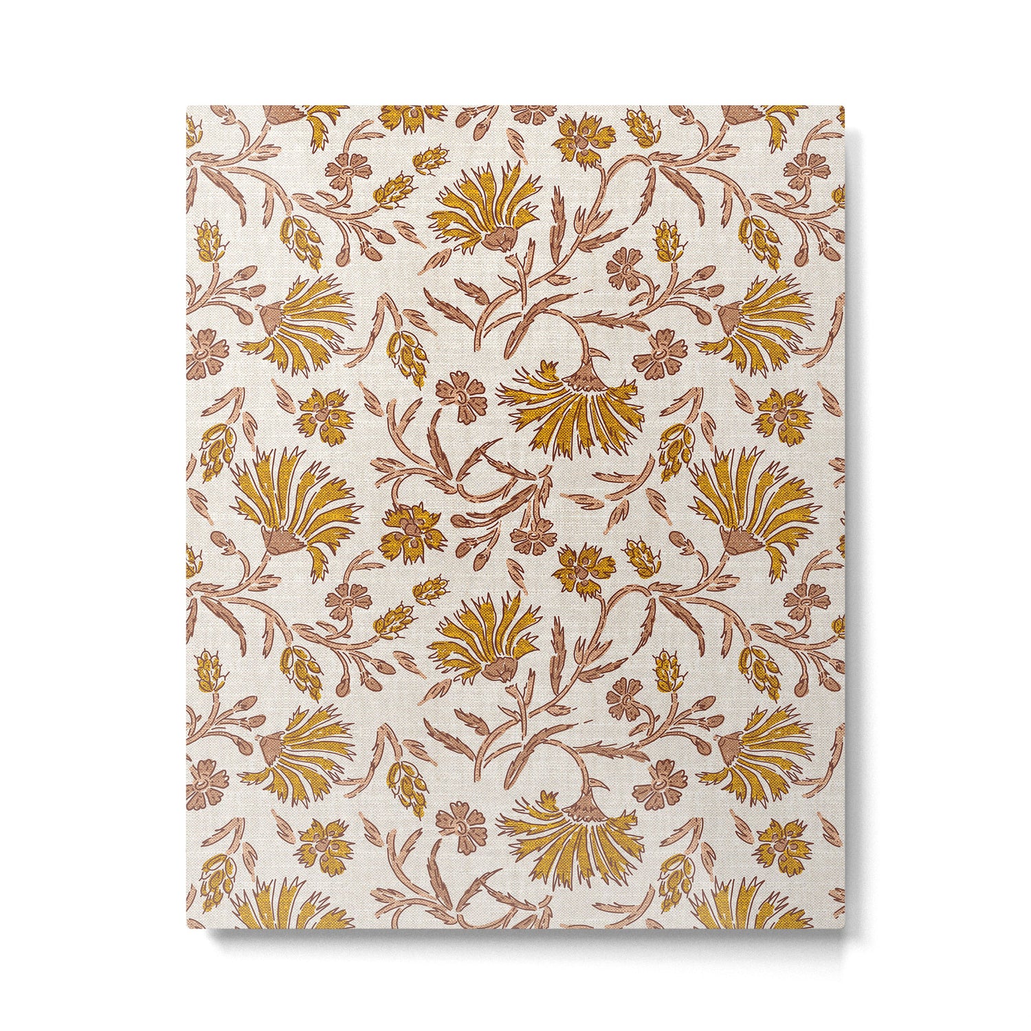 KALAMI FLORAL MUSTARD Metal Print Gallery Image 6