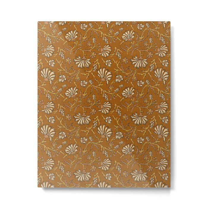 KALAMI FLORAL MUSTARD Metal Print Gallery Image 1