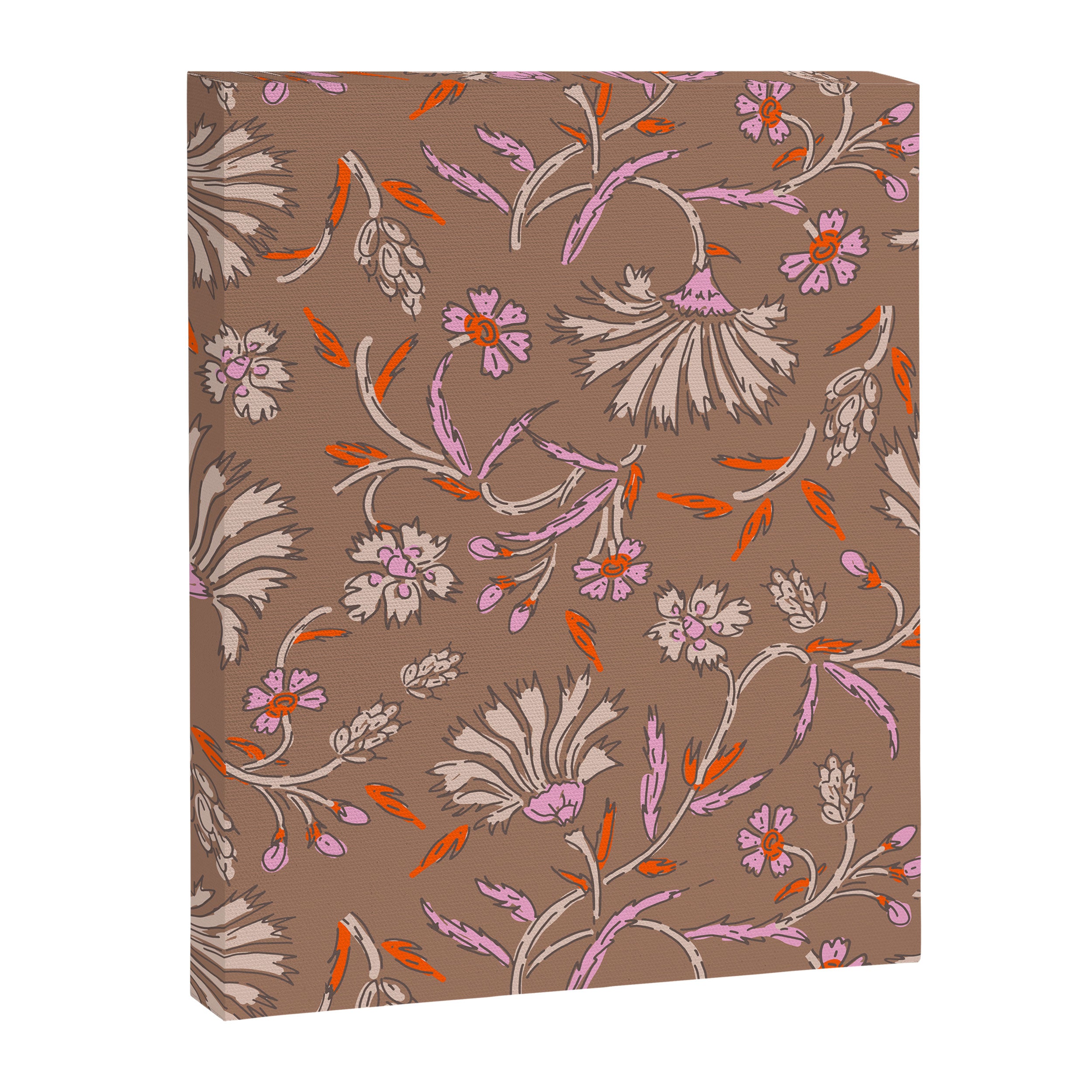 KALAMI MOCHA Inspired by PANTONE 17 1230 Mocha Mousse Canvas Print Gallery Image 8