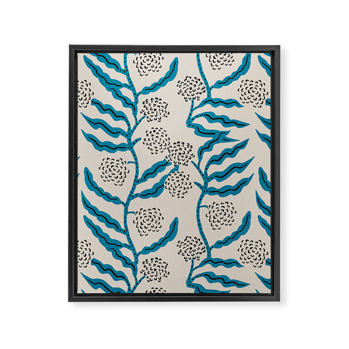 LA VILLE VINE BLUE Framed Canvas Print Gallery Image 1
