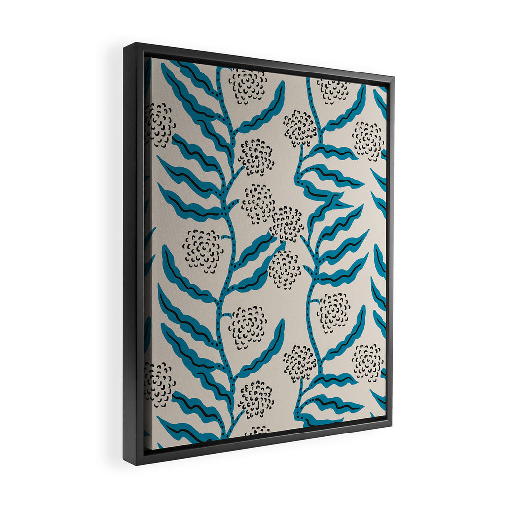 LA VILLE VINE BLUE Framed Canvas Print Gallery Image 2