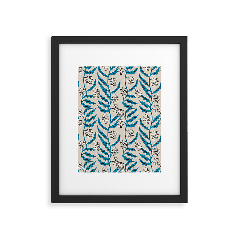 LA VILLE VINE BLUE Framed Art Print Gallery Image 4