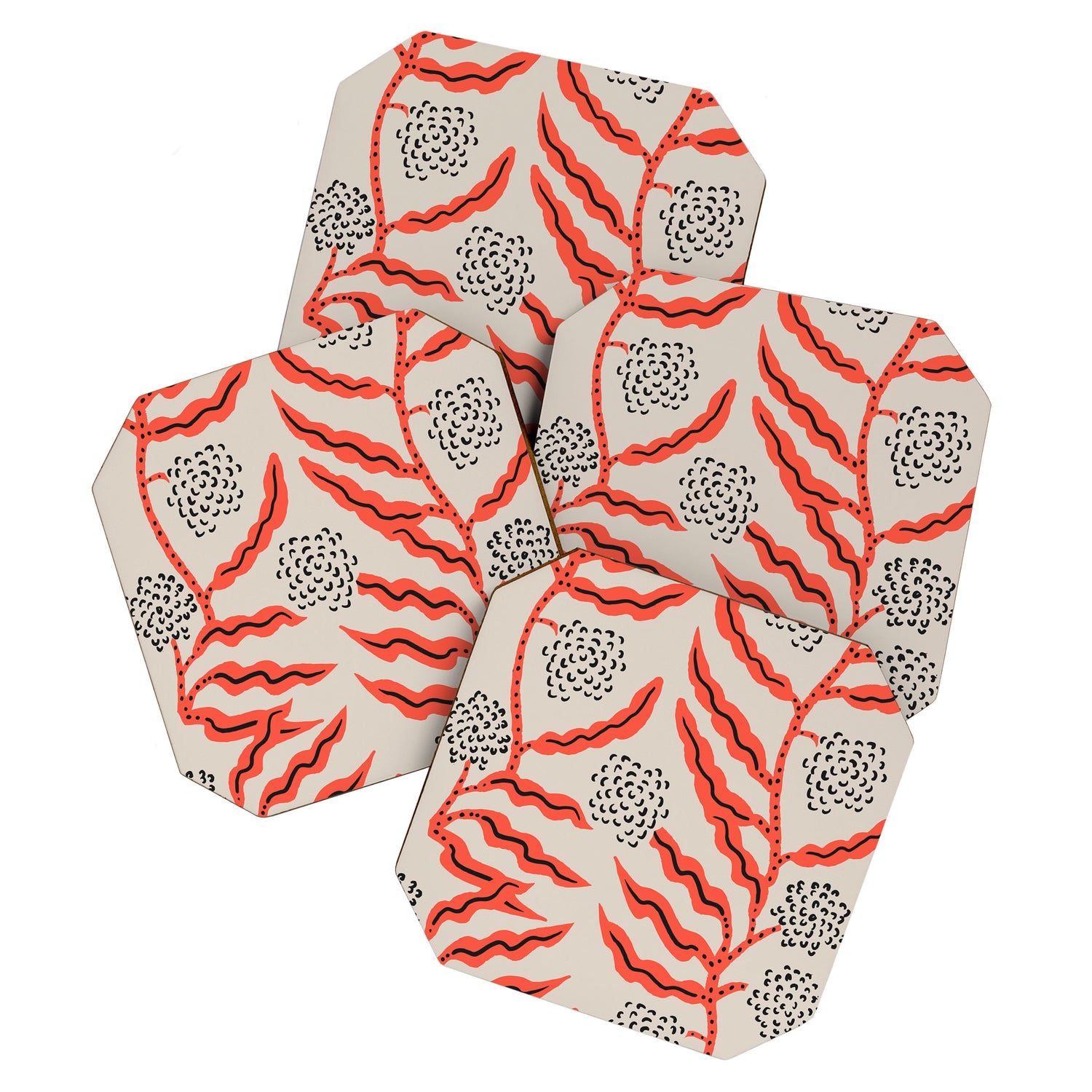 LA VILLE VINE CORAL Coaster Gallery Image 1