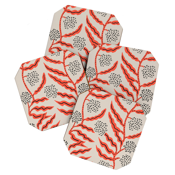 LA VILLE VINE CORAL Coaster Gallery Image 1