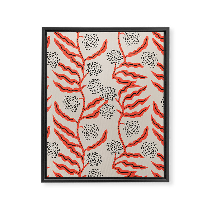 LA VILLE VINE CORAL Framed Canvas Print Gallery Image 8