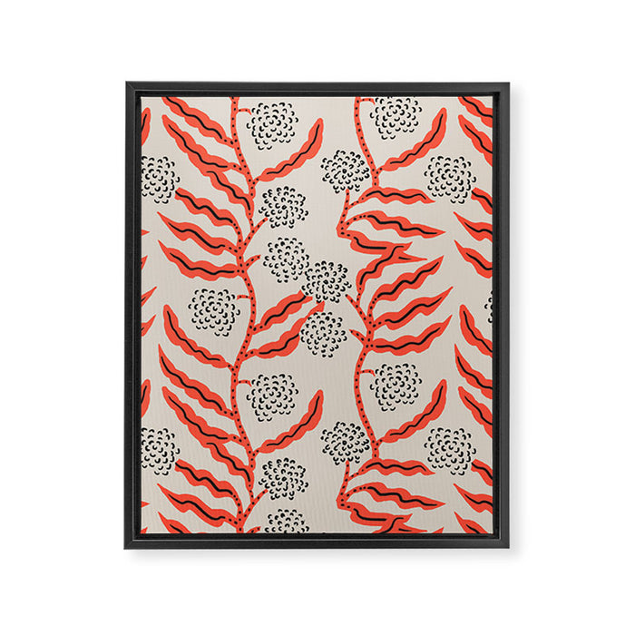 LA VILLE VINE CORAL Framed Canvas Print Gallery Image 1