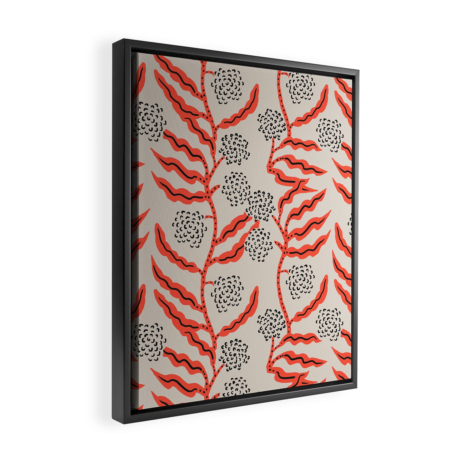 LA VILLE VINE CORAL Framed Canvas Print Gallery Image 2