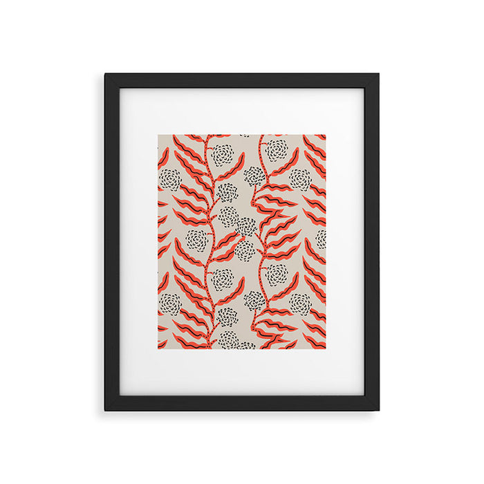 LA VILLE VINE CORAL Framed Art Print Gallery Image 1