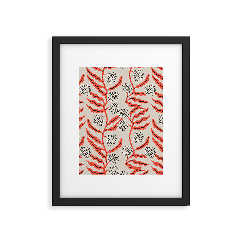 LA VILLE VINE CORAL Framed Art Print Gallery Image 6