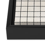 LINEN GRID Framed Canvas Print Gallery Image 3