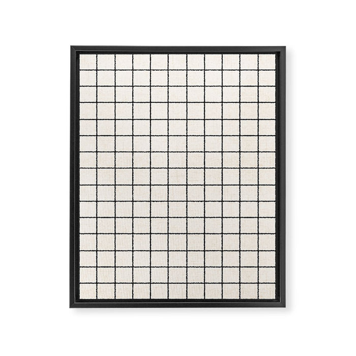 LINEN GRID Framed Canvas Print Gallery Image 1