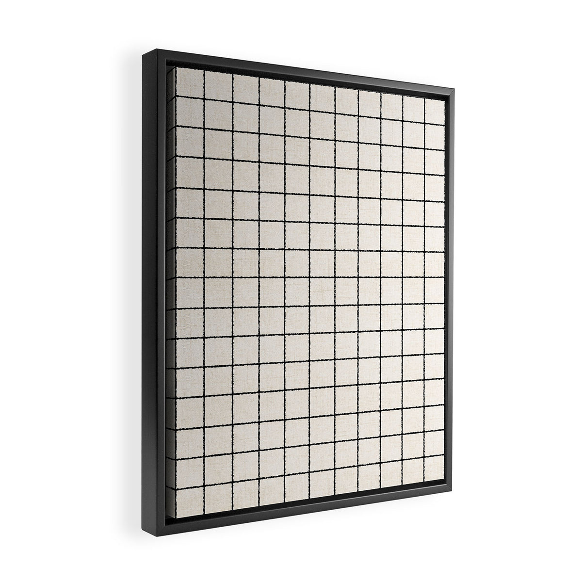 LINEN GRID Framed Canvas Print Gallery Image 2