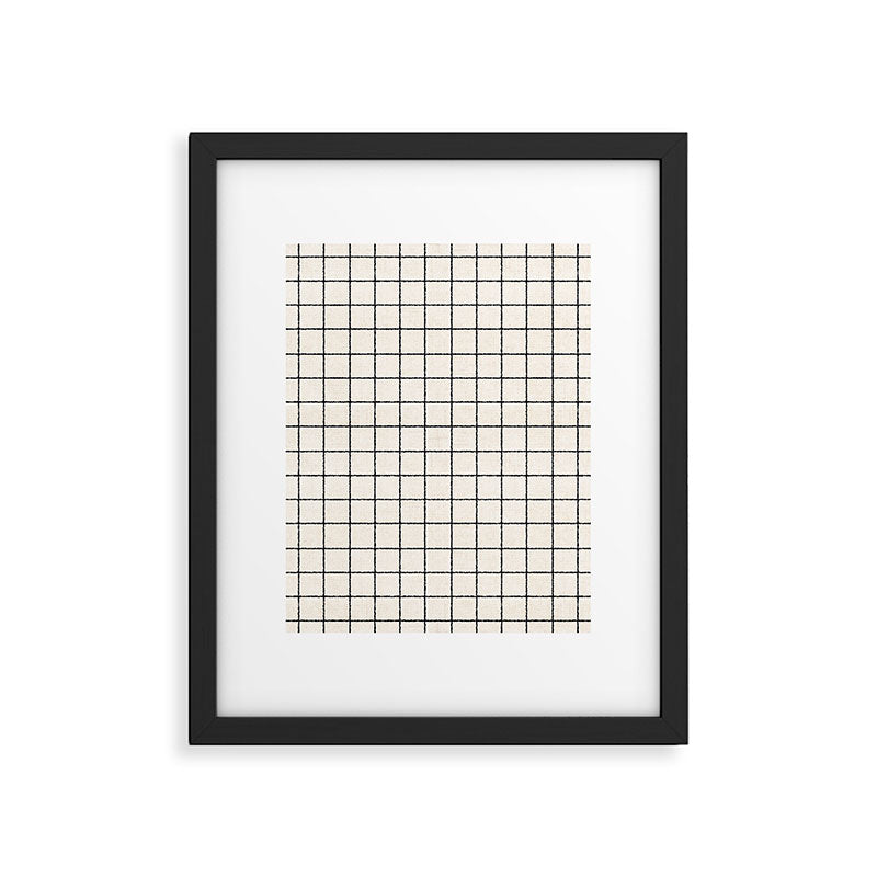 LINEN GRID Framed Art Print Gallery Image 6