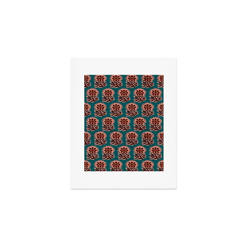MACHA TEAL COSMOS Art Print Gallery Image 1