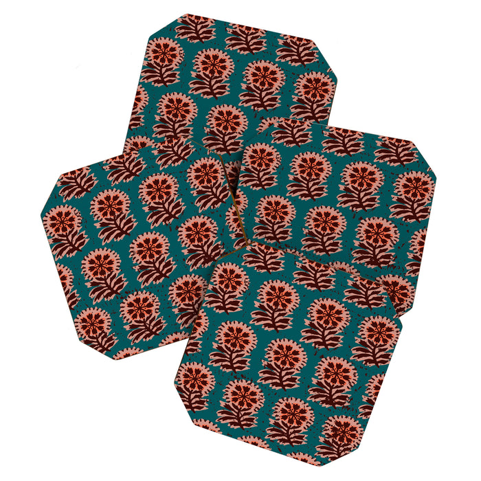 MACHA TEAL COSMOS Coaster Gallery Image 1