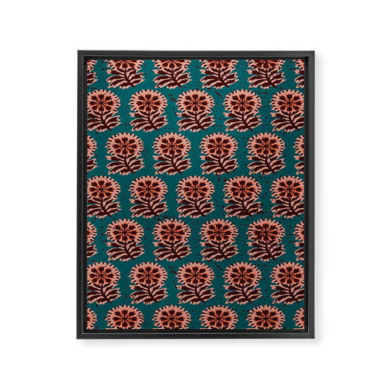 MACHA TEAL COSMOS Framed Canvas Print Gallery Image 8