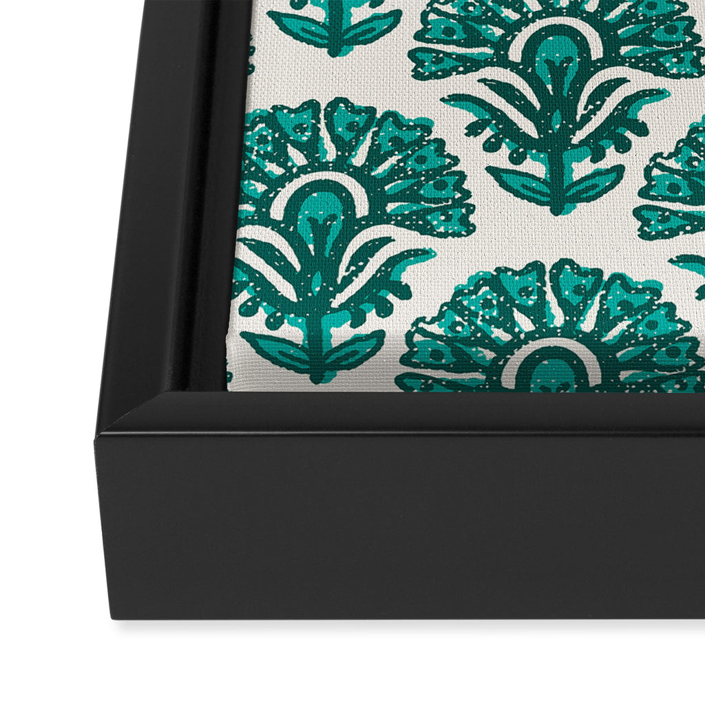 MACHA TEAL Framed Canvas Print Gallery Image 3
