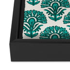 MACHA TEAL Framed Canvas Print Gallery Image 3