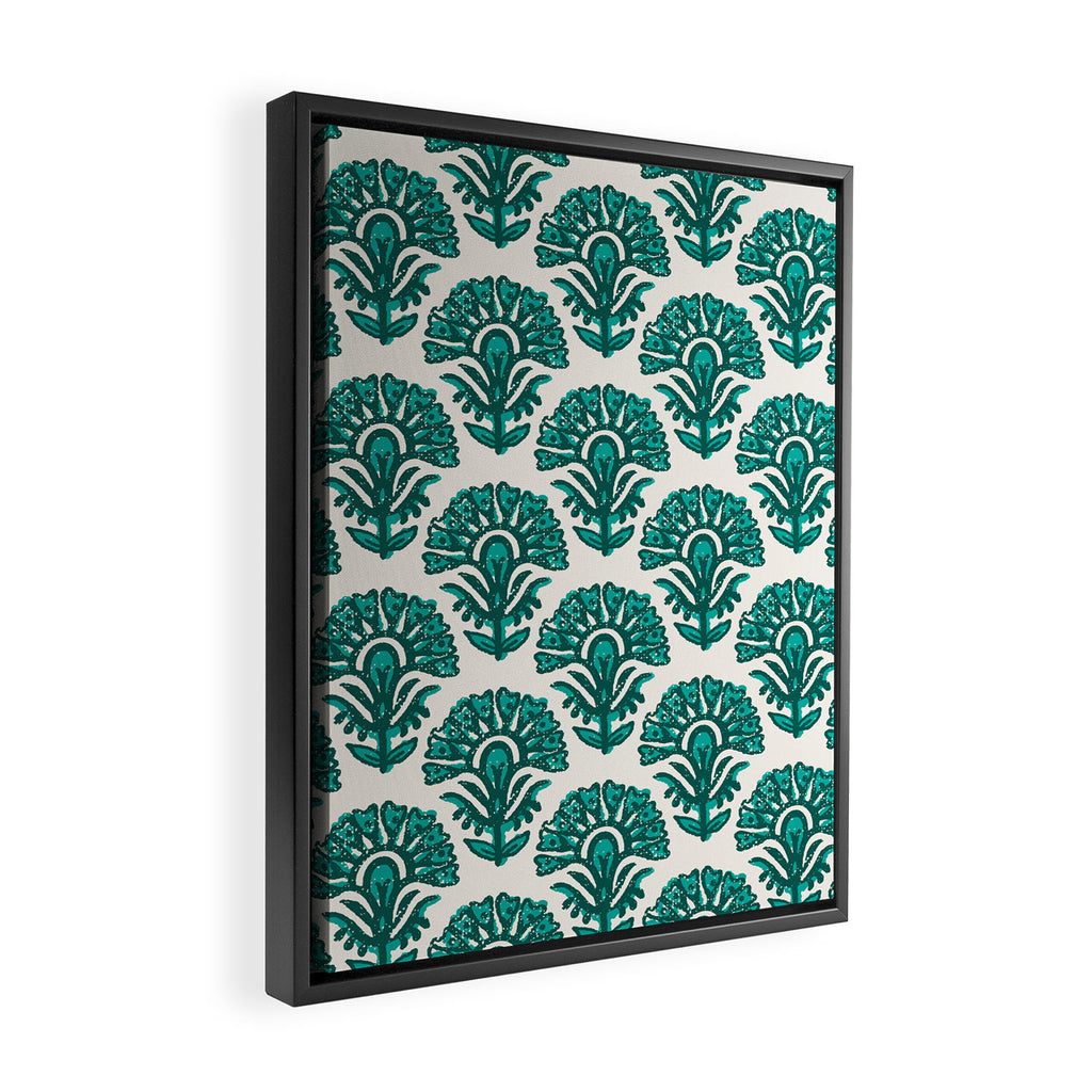 MACHA TEAL Framed Canvas Print Gallery Image 2