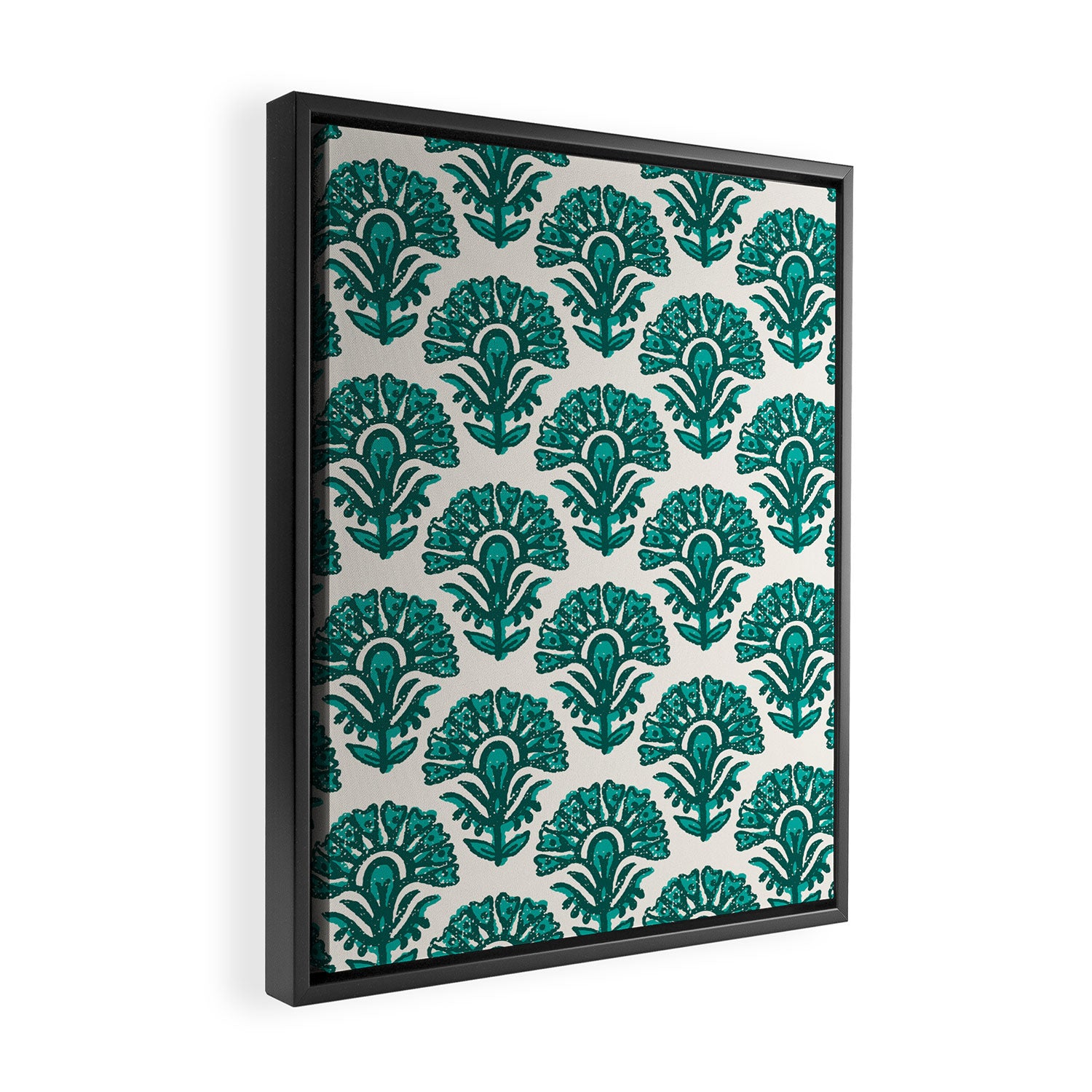 MACHA TEAL Framed Canvas Print Gallery Image 2