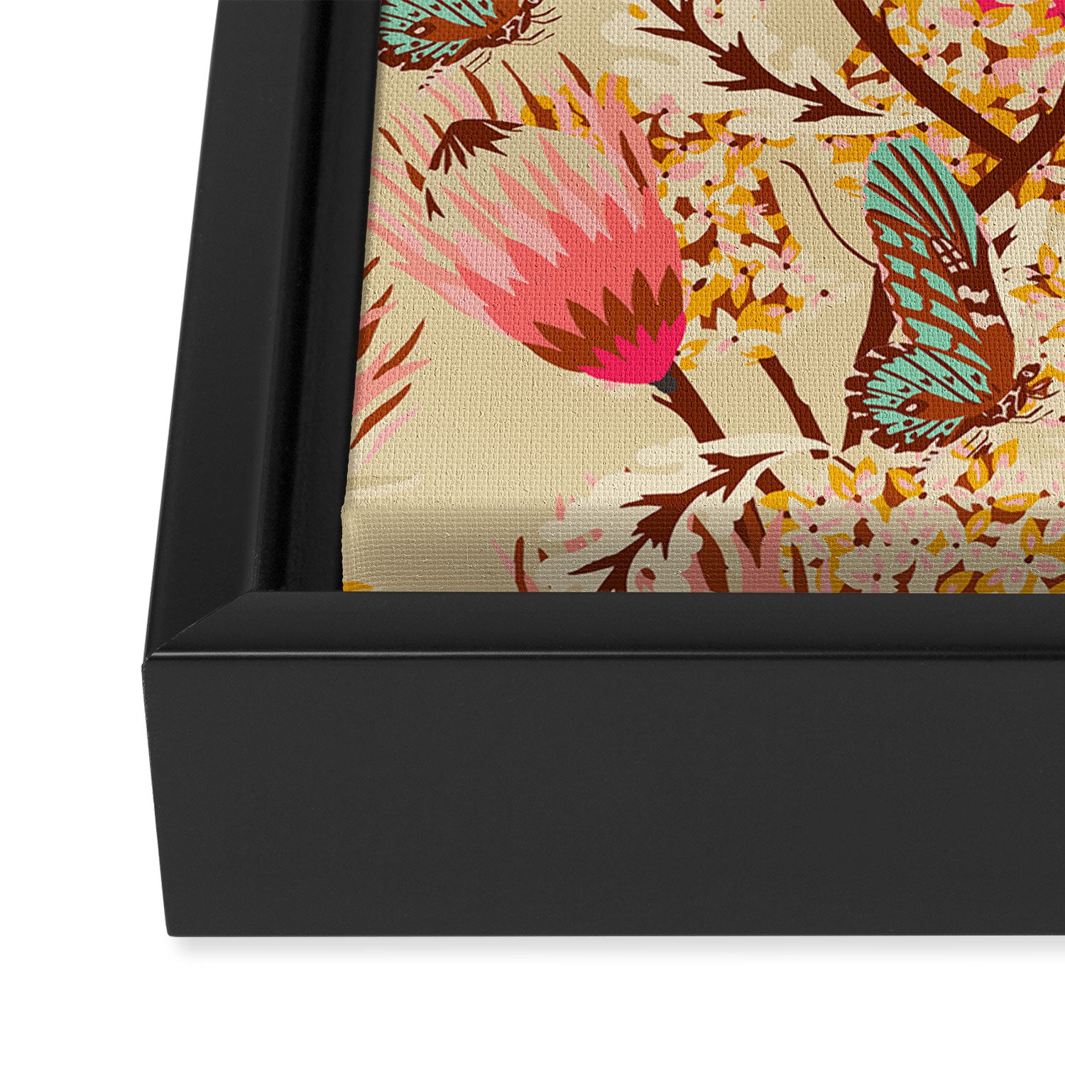 MADEMOISELLE TEMPLE BUTTERFLY Framed Canvas Print Gallery Image 3