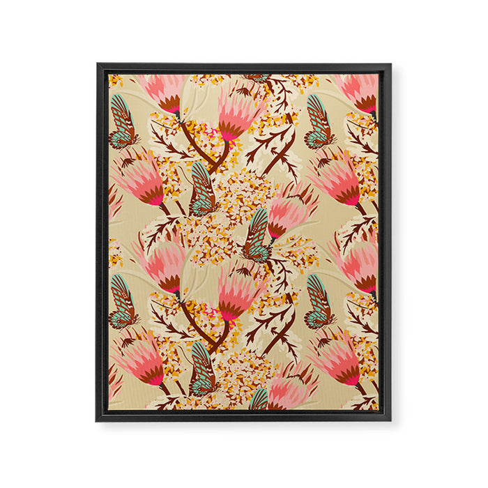 MADEMOISELLE TEMPLE BUTTERFLY Framed Canvas Print Gallery Image 1