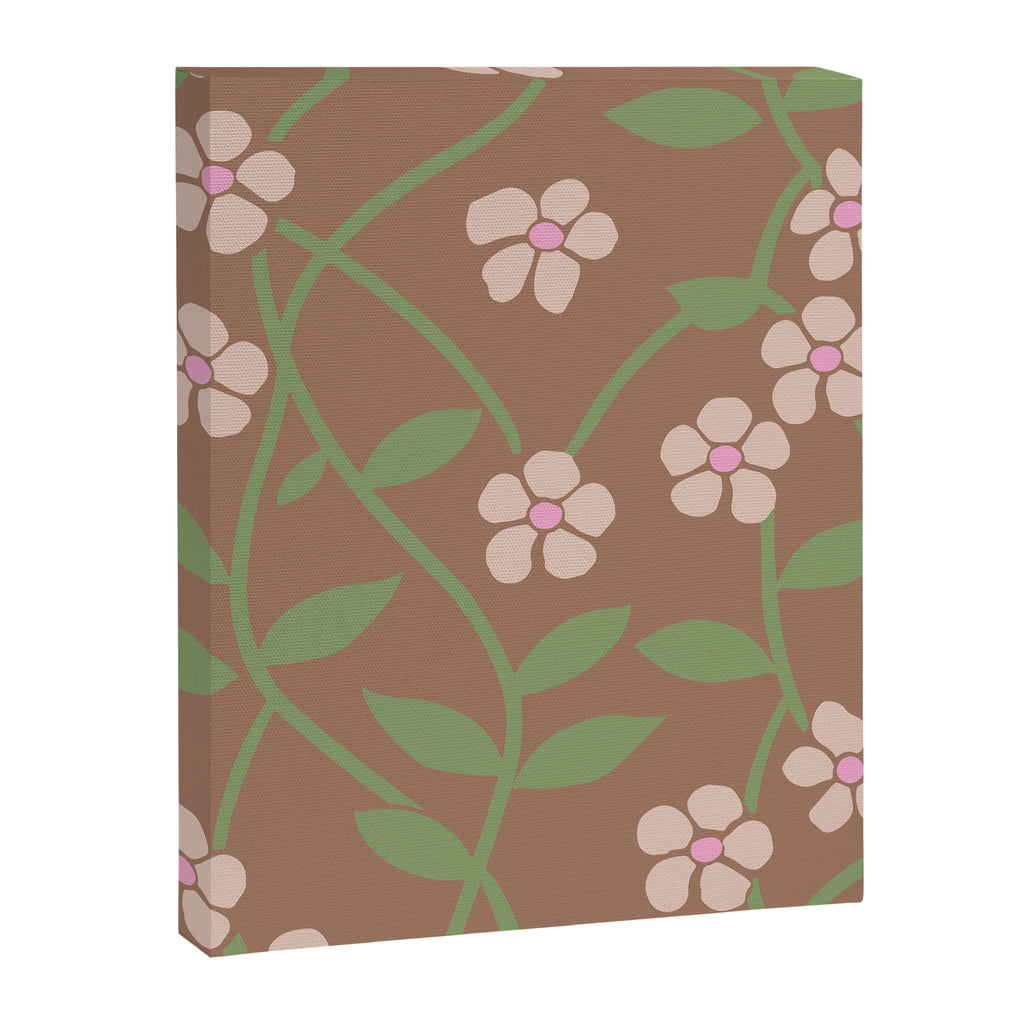 MILLIE TRELLIS MOCHA Inspired by PANTONE 17 1230 Mocha Mousse Canvas Print Gallery Image 8