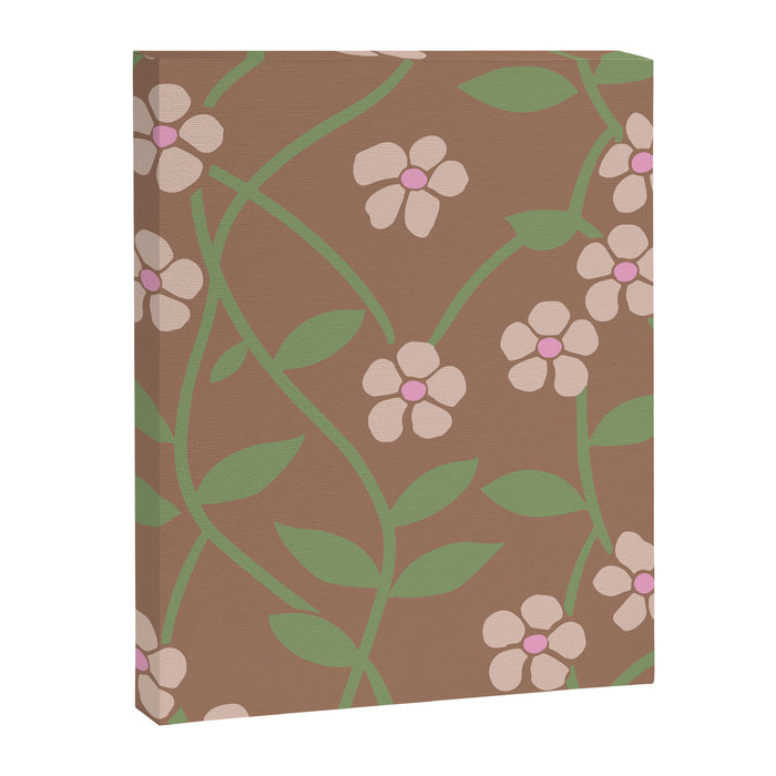 MILLIE TRELLIS MOCHA Inspired by PANTONE 17 1230 Mocha Mousse Canvas Print Gallery Image 1