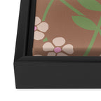 MILLIE TRELLIS MOCHA Inspired by PANTONE 17 1230 Mocha Mousse Framed Canvas Print Gallery Image 3