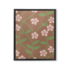 MILLIE TRELLIS MOCHA Inspired by PANTONE 17 1230 Mocha Mousse Framed Canvas Print Gallery Image 8