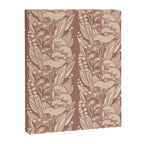 MOCHA FLORAL STRIPE  Inspired by PANTONE 17 1230 Mocha Mousse Canvas Print Gallery Image 8