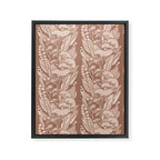 MOCHA FLORAL STRIPE  Inspired by PANTONE 17 1230 Mocha Mousse Framed Canvas Print Gallery Image 8