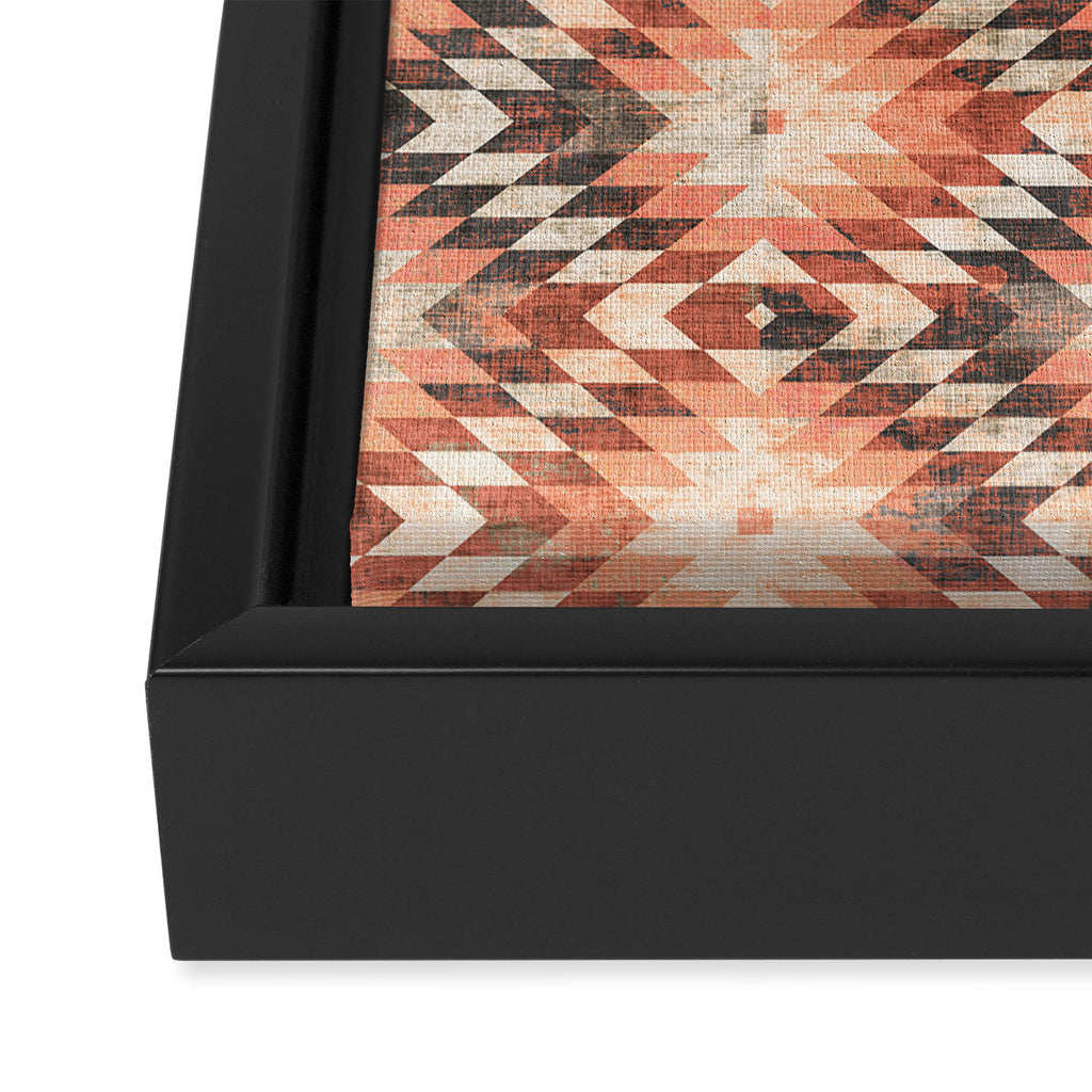 native coral diamond Framed Canvas Print Gallery Image 3