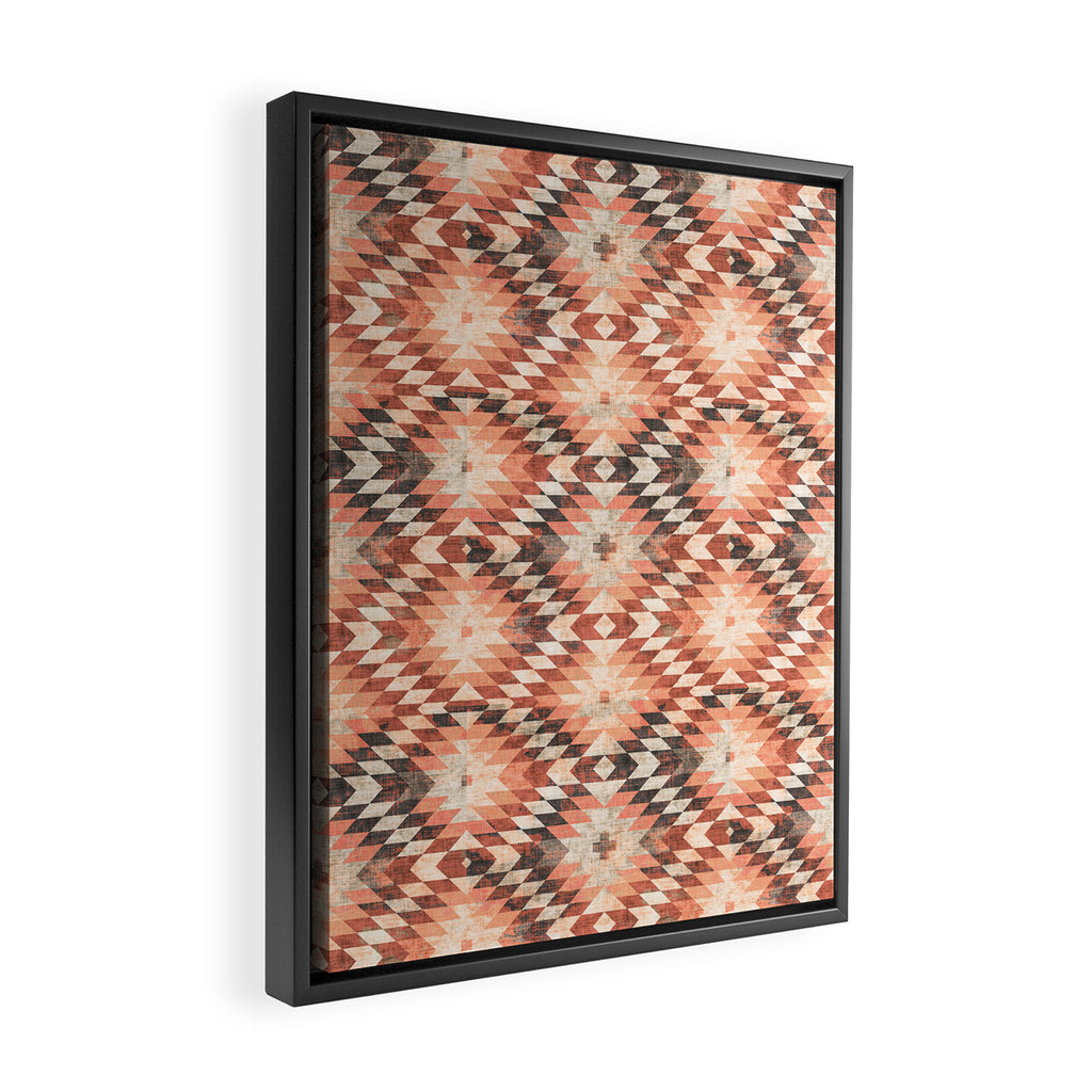 native coral diamond Framed Canvas Print Gallery Image 2