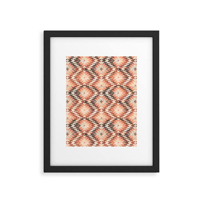 native coral diamond Framed Art Print Gallery Image 1