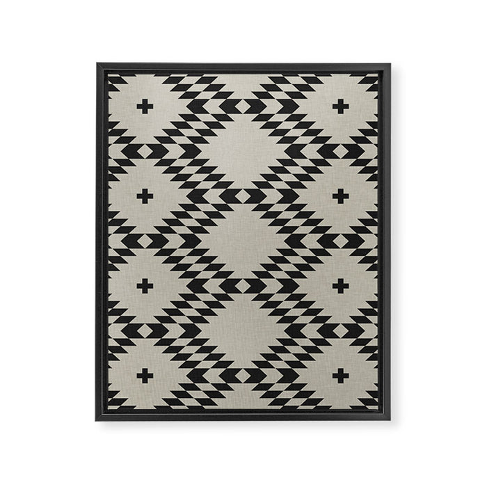 NATIVE NATURAL BLACK Framed Canvas Print Gallery Image 1