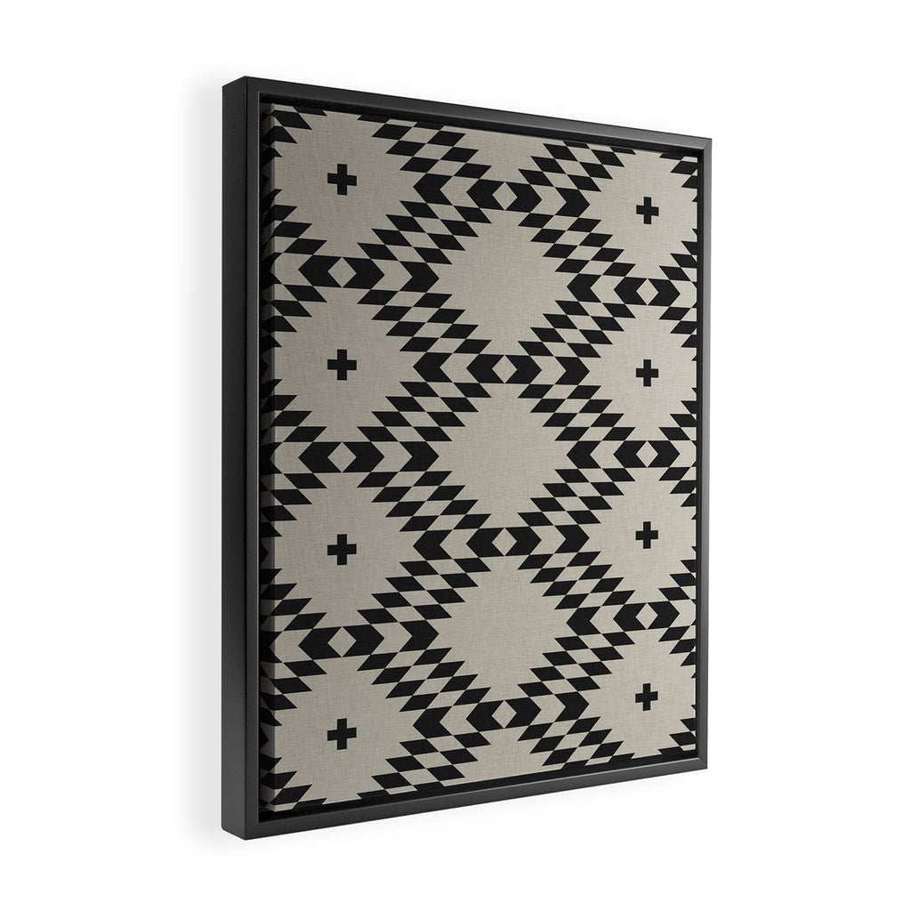 NATIVE NATURAL BLACK Framed Canvas Print Gallery Image 2