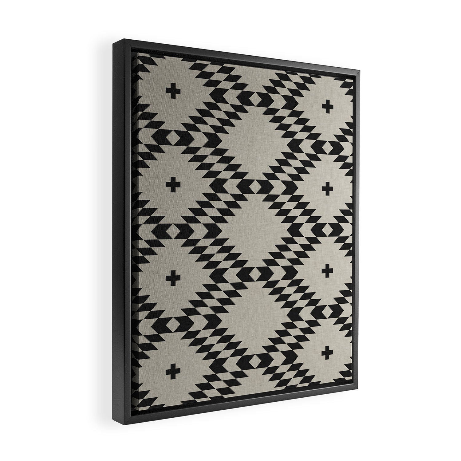 NATIVE NATURAL BLACK Framed Canvas Print Gallery Image 2